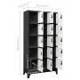 Anthracite gray and white steel locker 90x40x180 cm by vidaXL, Lockers and storage cabinets - Ref: Foro24-339824, Price: 339,...
