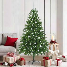 Árbol de Navidad con 300 LED con soporte Verde 180 cm PE