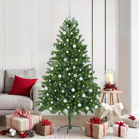 Árbol de Navidad con 300 LED con soporte Verde 180 cm PE