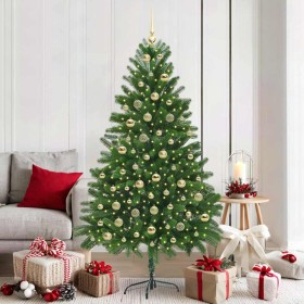 Árbol de Navidad con 300 LED con soporte Verde 180 cm PE