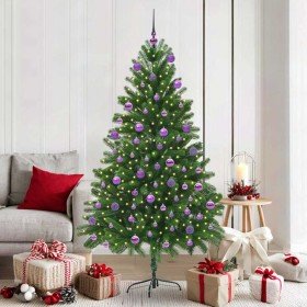 Árbol de Navidad con 300 LED con soporte Verde 180 cm PE