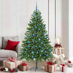 Árbol de Navidad con 300 LED con soporte Verde 180 cm PE