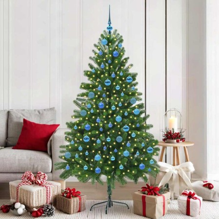 Árbol de Navidad con 300 LED con soporte Verde 180 cm PE