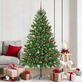 Árbol de Navidad con 300 LED con soporte Verde 180 cm PE