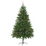 Árbol de Navidad con 300 LED con soporte Verde 210 cm PE