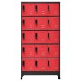 Anthrazitgrauer und roter Stahlspind 90x40x180 cm von vidaXL, Schließfächer und Lagerschränke - Ref: Foro24-339825, Preis: 31...