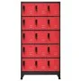 Anthrazitgrauer und roter Stahlspind 90x40x180 cm von vidaXL, Schließfächer und Lagerschränke - Ref: Foro24-339825, Preis: 30...