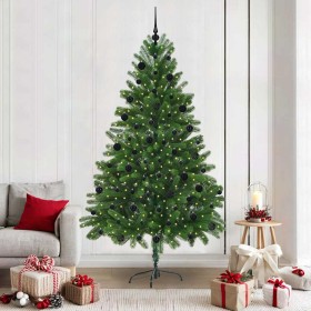 Árbol de Navidad con 300 LED con soporte Verde 210 cm PE