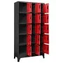 Anthrazitgrauer und roter Stahlspind 90x40x180 cm von vidaXL, Schließfächer und Lagerschränke - Ref: Foro24-339825, Preis: 30...