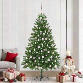 Árbol de Navidad con 300 LED con soporte Verde 210 cm PE