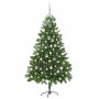 Árbol de Navidad con 300 LED con soporte Verde 210 cm PE
