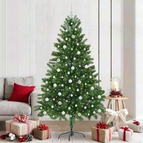 Árbol de Navidad con 300 LED con soporte Verde 210 cm PE
