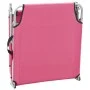 Folding steel and pink fabric lounger by vidaXL, Loungers - Ref: Foro24-310330, Price: 61,96 €, Discount: %