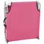 Folding steel and pink fabric lounger by vidaXL, Loungers - Ref: Foro24-310330, Price: 66,94 €, Discount: %