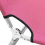 Folding steel and pink fabric lounger by vidaXL, Loungers - Ref: Foro24-310330, Price: 66,94 €, Discount: %