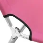 Folding steel and pink fabric lounger by vidaXL, Loungers - Ref: Foro24-310330, Price: 61,96 €, Discount: %