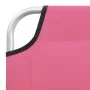 Folding steel and pink fabric lounger by vidaXL, Loungers - Ref: Foro24-310330, Price: 61,96 €, Discount: %