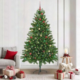 Árbol de Navidad con 300 LED con soporte Verde 210 cm PE