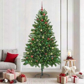 Árbol de Navidad con 300 LED con soporte Verde 210 cm PE