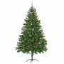 Árbol de Navidad con 300 LED con soporte Verde 210 cm PE