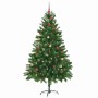 Árbol de Navidad con 300 LED con soporte Verde 210 cm PE