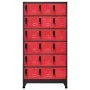 Anthracite gray and red steel locker 90x40x180 cm by vidaXL, Lockers and storage cabinets - Ref: Foro24-339833, Price: 432,05...