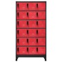 Anthrazitgrauer und roter Stahlspind 90x40x180 cm von vidaXL, Schließfächer und Lagerschränke - Ref: Foro24-339833, Preis: 41...