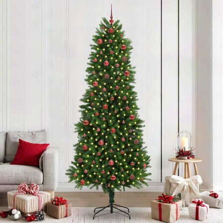 Árbol de Navidad con 300 LED con soporte Verde 240 cm PE