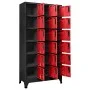 Anthracite gray and red steel locker 90x40x180 cm by vidaXL, Lockers and storage cabinets - Ref: Foro24-339833, Price: 432,05...