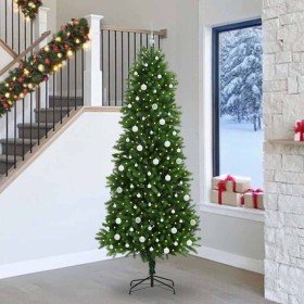 Árbol de Navidad con 300 LED con soporte Verde 240 cm PE