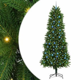 Árbol de Navidad con 300 LED con soporte Verde 240 cm PE