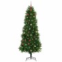 Árbol de Navidad con 300 LED con soporte Verde 240 cm PE