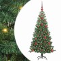 Árbol de Navidad con 150 LED con soporte Verde 120 cm PVC