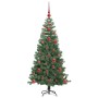 Árbol de Navidad con 150 LED con soporte Verde 120 cm PVC