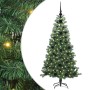 Árbol de Navidad con 150 LED con soporte Verde 120 cm PVC