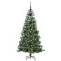Árbol de Navidad con 150 LED con soporte Verde 120 cm PVC