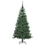 Árbol de Navidad con 150 LED con soporte Verde 120 cm PVC