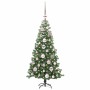 Árbol de Navidad con 150 LED con soporte Verde 120 cm PVC