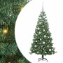 Árbol de Navidad con 150 LED con soporte Verde 120 cm PVC