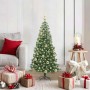 Árbol de Navidad con 150 LED con soporte Verde 120 cm PVC
