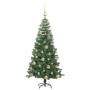 Árbol de Navidad con 150 LED con soporte Verde 120 cm PVC