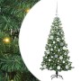 Árbol de Navidad con 150 LED con soporte Verde 120 cm PVC