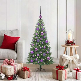 Árbol de Navidad con 150 LED con soporte Verde 120 cm PVC