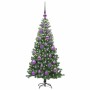 Árbol de Navidad con 150 LED con soporte Verde 120 cm PVC
