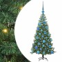 Árbol de Navidad con 150 LED con soporte Verde 120 cm PVC