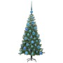Árbol de Navidad con 150 LED con soporte Verde 120 cm PVC