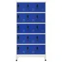 Grauer und blauer Stahlschrank 90x40x180 cm von vidaXL, Schließfächer und Lagerschränke - Ref: Foro24-339826, Preis: 307,21 €...
