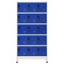 Steel gray and blue locker 90x40x180 cm by vidaXL, Lockers and storage cabinets - Ref: Foro24-339826, Price: 312,25 €, Discou...