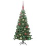 Árbol de Navidad con 150 LED con soporte Verde 120 cm PVC
