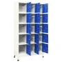 Grauer und blauer Stahlschrank 90x40x180 cm von vidaXL, Schließfächer und Lagerschränke - Ref: Foro24-339826, Preis: 307,21 €...